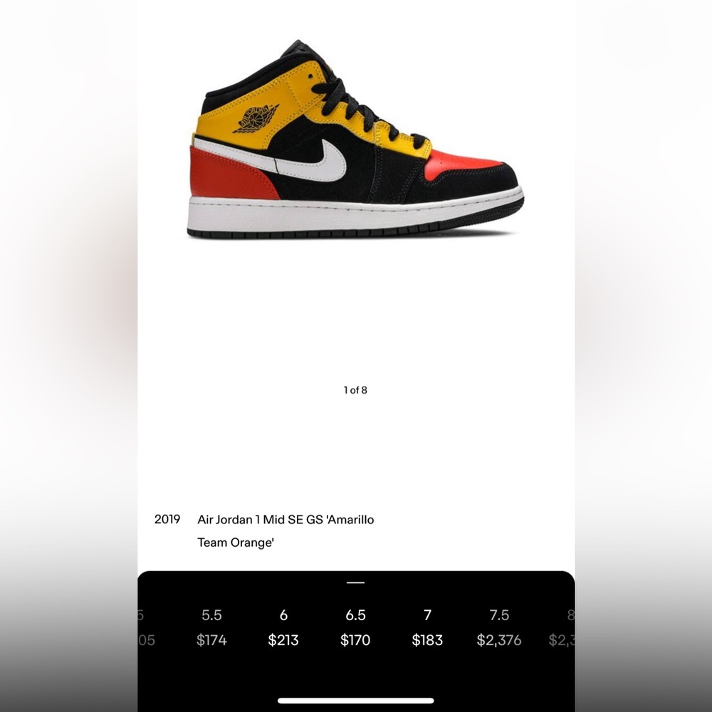 Air Jordan 1 Mid SE GS ‘Amarillo Team Orange’